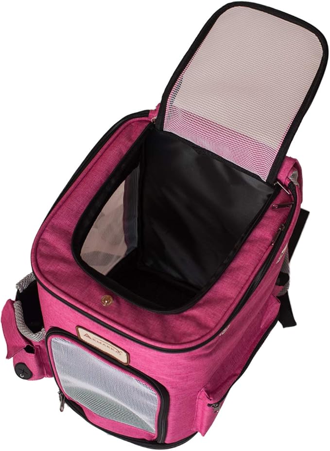 Armarkat Model PC301P Pets Backpack Pet Carrier in Pink and Gray Combo, Small/Medium