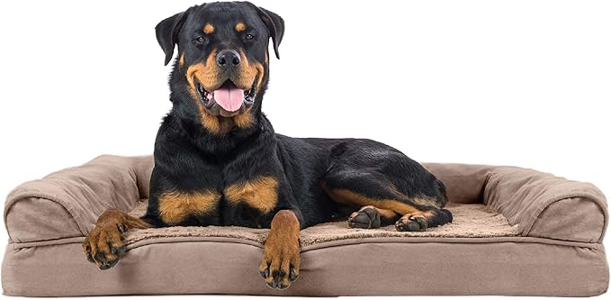 Furhaven Orthopedic Dog Bed for Large Dogs w/ Removable Bolsters & Washable Cover 95 lbs