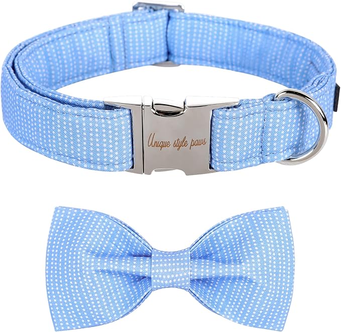 Unique style paws Dog Collar with Bow Tie