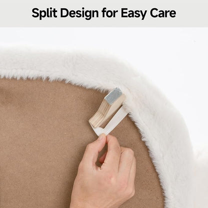 MEWOOFUN Cat Bed with Removable Washable Cover