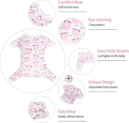 CuteBone Sloth Soft Puppy Pajamas Cute Dog Pjs P263L Large