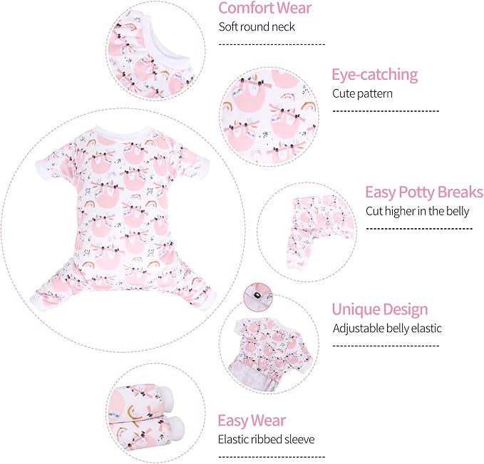 CuteBone Sloth Soft Puppy Pajamas Cute Dog Pjs P263S