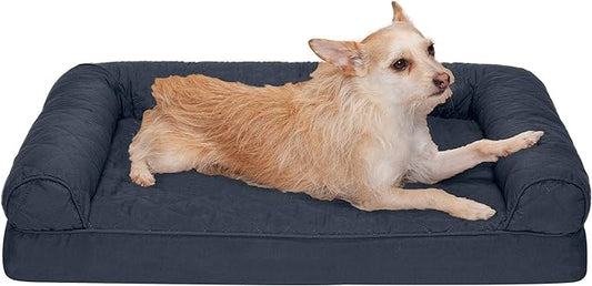 Furhaven Orthopedic Dog Bed for Medium/Small Dogs w/ Removable Bolsters & Washable Cover 35 lbs