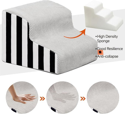 MEWOOFUN Dog Stairs for Small Dogs 2-Tier Dog 50lbs Small