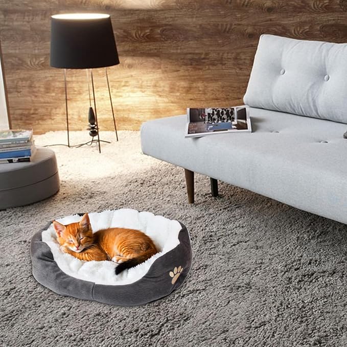 Round Dog Cat Beds Mattress Washable Pads Room