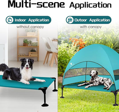 Elevated Dog Bed with 2024 Newest Canopy