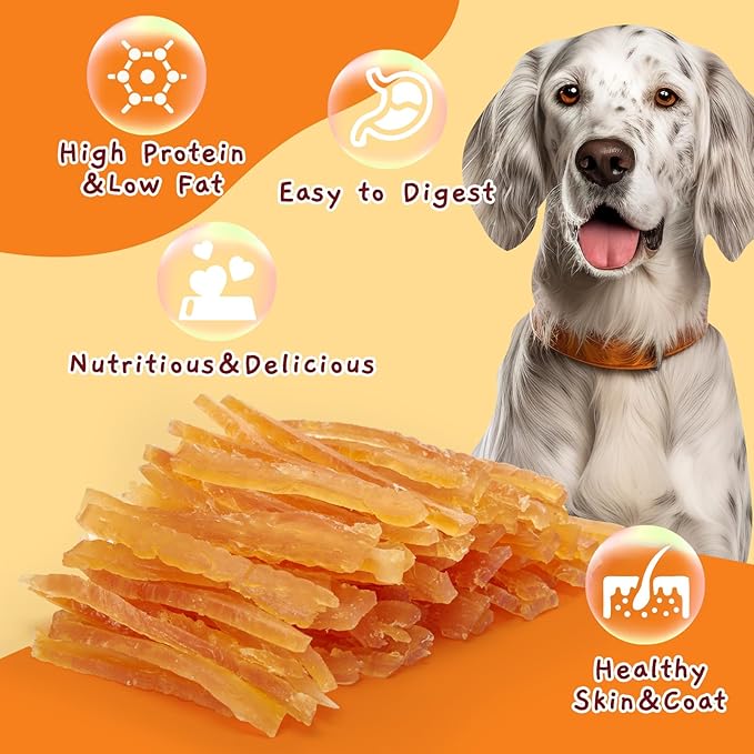 Jungle Calling Soft Training Treats for Small Dog and Cats, Mini Chicken Strips Puppy Training Snacks Easy to Digest, Grain Free