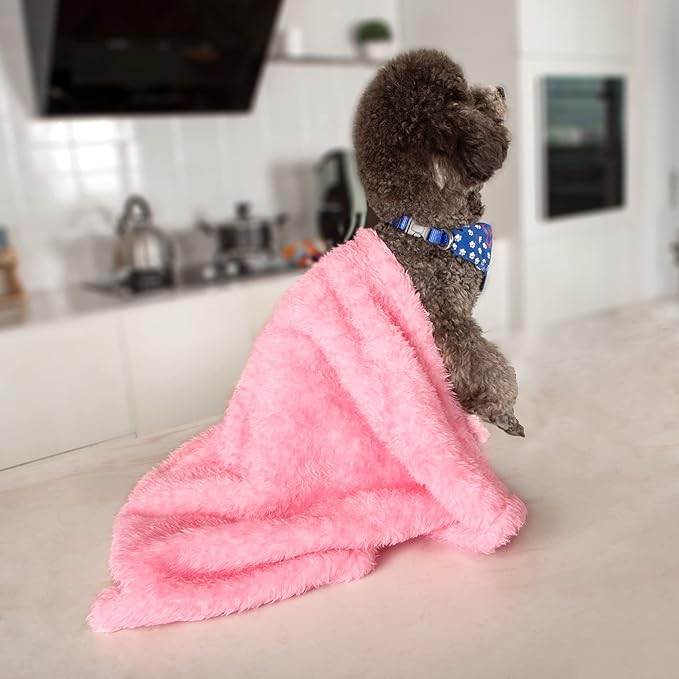 MACEVIA Fluffy Fleece Dog Blankets (24x29 Inch,