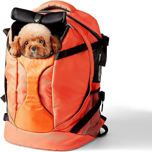 Large Pet Cat Backpack Dog Backpack for Most Dog Sizes Travel&Hiking Pet Carrier Backpack with Safety leash large Ventilations Double-layer Structure (ORANGE)