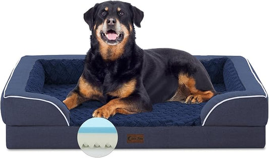Memory Foam XL Dog Bed with Bolsters
