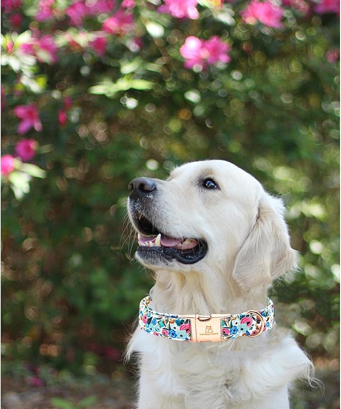 Lionheart glory Dog Collar Pink Flower Dogs Collar