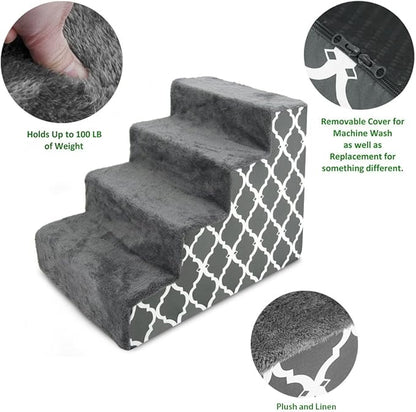 Best Pet Supplies Dog Stairs for Small Dogs & Cats 4-Step