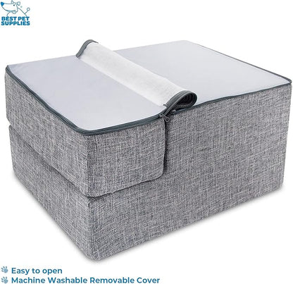 Best Pet Supplies Foldable Foam Pet Steps for Small Pets 3-Step