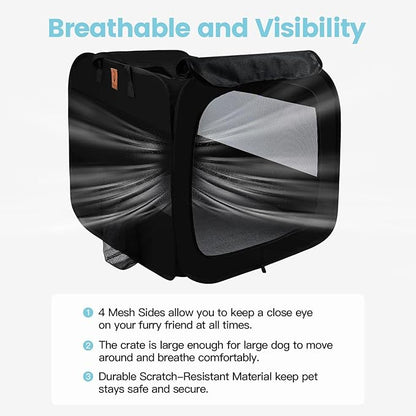 Folding Soft Dog Crate 36"x25"x25" Dog