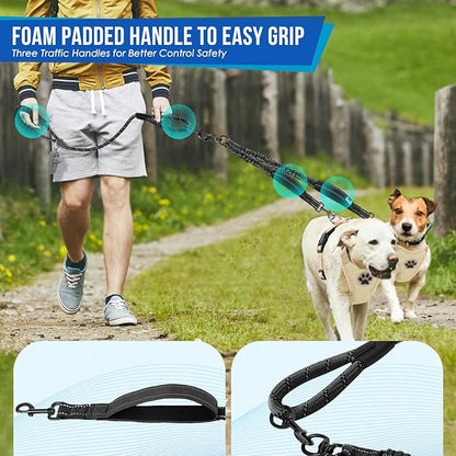 Lukovee Double Dog Leash 360° Swivel