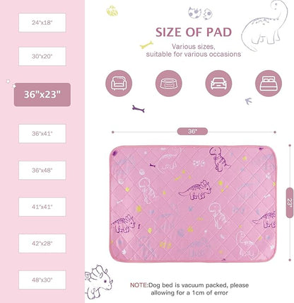 IEUUMLER Washable Pee Pads for Dogs 2 Pack EU007 (Pink 36"X24"-2pcs)