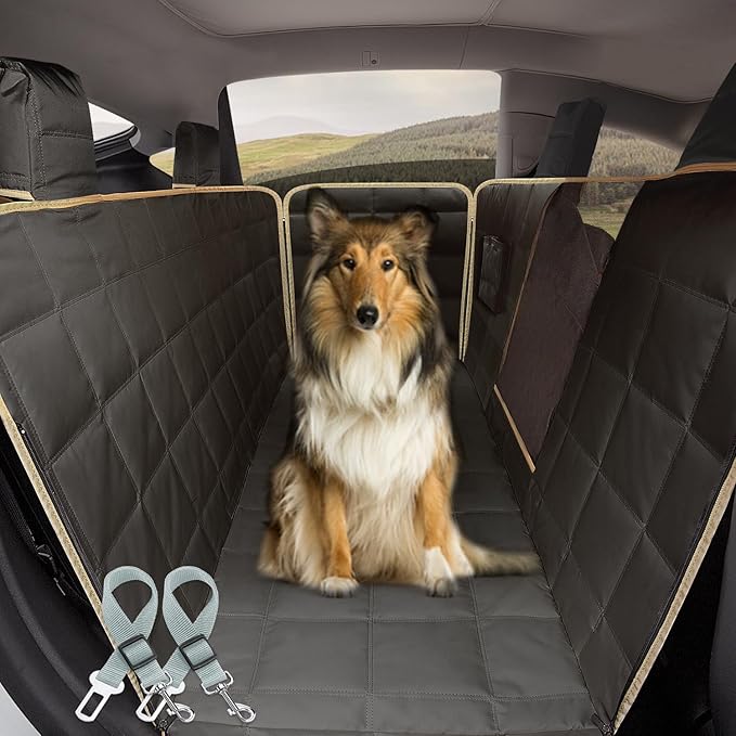 Lassie Dog Hammock for Car 2020-2024 Tesla 4 Headrests 2 Seat 100% Waterproof
