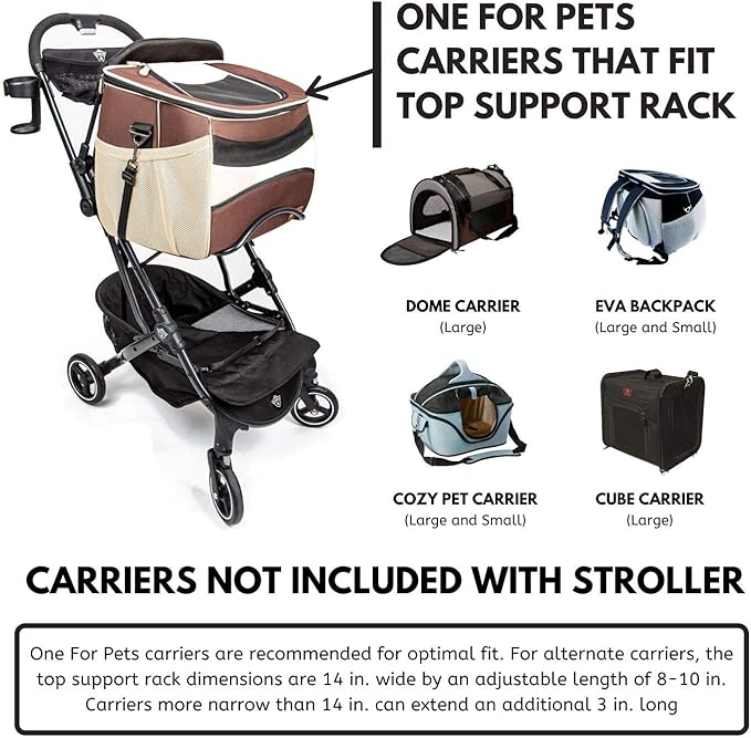 Pet Stroller for Small and Medium Size Dogs and Cats 3-in-1 Luxury