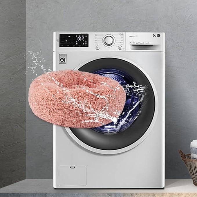 Pink Dog Bed for Small Dogs Machine Washable Anxiety,19 Inch 10 lb