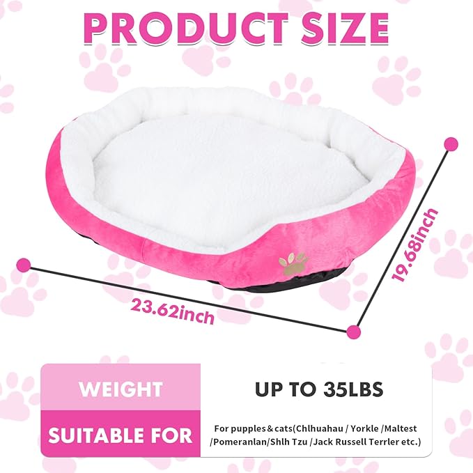 ShellKingdom Medium Dog Bed 35lbs, 23.62 19.68INCH (Hot