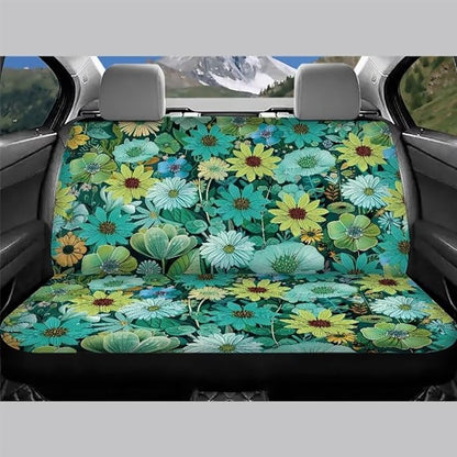 Green Flower Car Seat Covers for Women