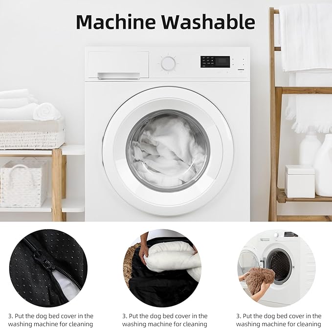 Calming Dog Bed Fluffy Plush Dog Mat for Furniture Protector with Removable Washable Cover for Large Medium Small Dogs and Cats (Extra Large (53x39.3x6)