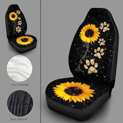 Sunflower Car Seat Covers 2PCS Auto