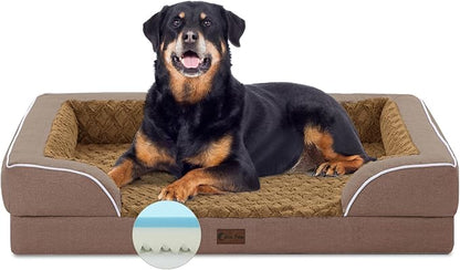Memory Foam XL Dog Bed with Bolsters