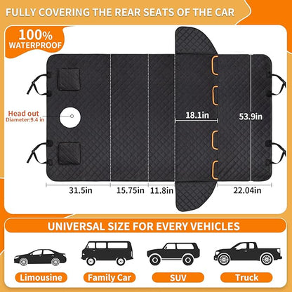 Dog Car Seat Cover for Back Seat 100% 600D 6-Layer