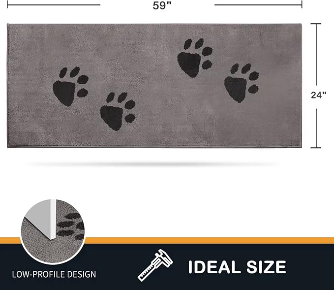 PURRUGS Dirt Trapper Door Mat 24" x 59"