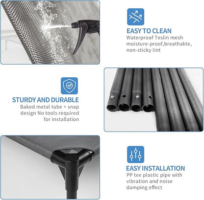 Bestio Elevated Dog Bed 44x32x9 Inch 120 lbs