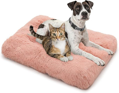MoNiBloom 40.5"x32.5"x5.5" Dog Beds for Large Size Dogs Machine-Washable Long Plush Pet Beds Warming Cozy Soft Bed for Dogs and Cat
