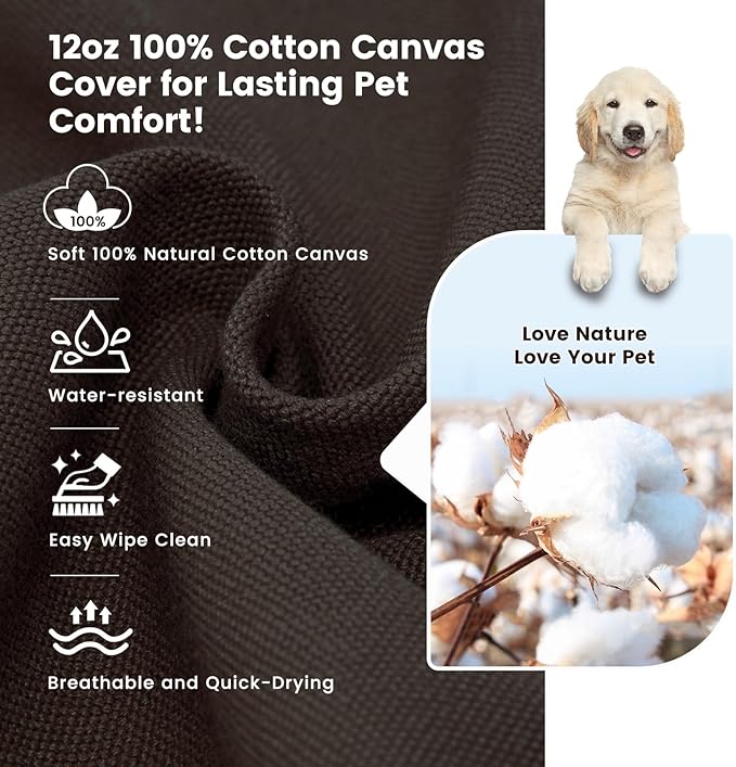 Miguel Durable Canvas Dog Bed 12 Ounce 100% Cotton 40 x 30 inch,