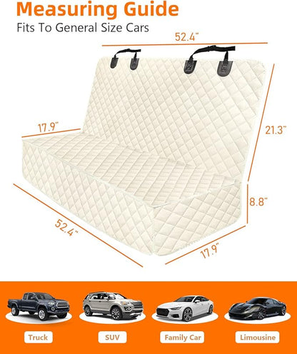PETICON Waterproof Scratchproof Pet Bench Seat Covers for Cars
