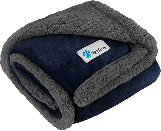 PetAmi Dog Blanket for Small Medium Dogs 29x40 Blue
