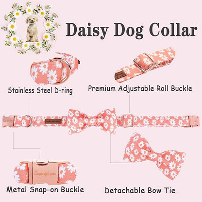 Unique style paws Dog Collar with Bow Tie
