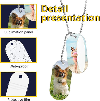 18 pcs Sublimation Dog Tags Blanks