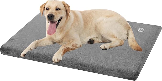 EMPSIGN Stylish Dog Bed Mat Dog Crate Pad Mattress Reversible (Cool & Warm) Grey,XL(41''''*28''''*3'''')