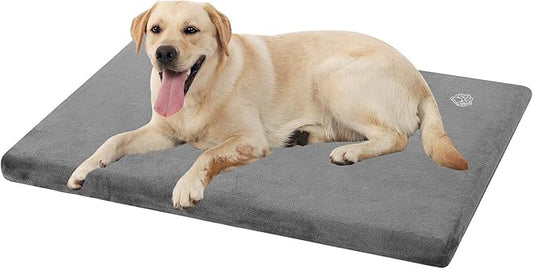 EMPSIGN Stylish Dog Bed Mat Dog Crate Pad Mattress Reversible (Cool & Warm) Grey,XL(41''''*28''''*3'''')