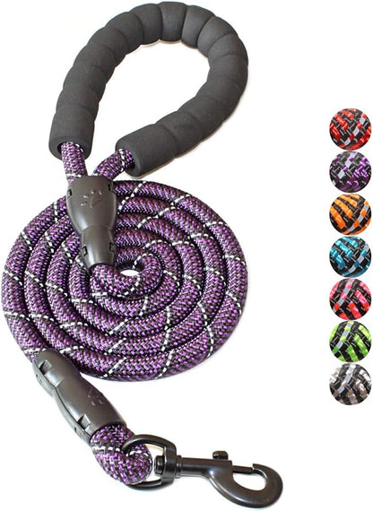 BAAPET 2/4/5/6 FT Dog Leash with Comfortable Padded Handle and Highly Reflective Threads for Small Medium and Large Dogs (5FT-1/2''