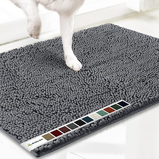 Muddy Mat® AS-SEEN-ON-TV Highly Absorbent Microfiber Dog Door Mat and Pet Rug 28"X18"