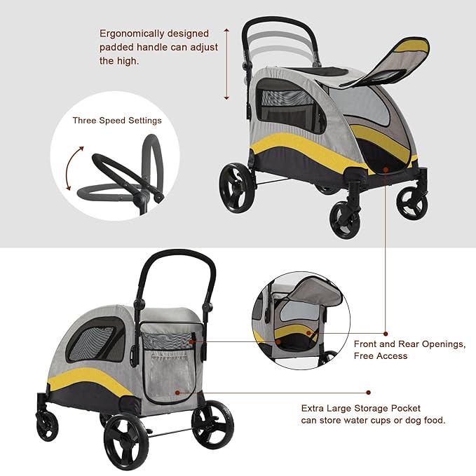 Dog Stroller for Large Dogs 2 Dogs, 132Capacity,for Park