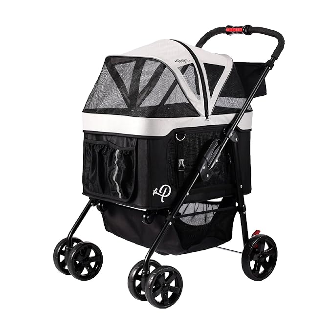 Petique Dynamic Pet Stroller 4-in-1 Travel 55LBS