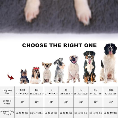 Plush Dog Crate Bed 21"x13")