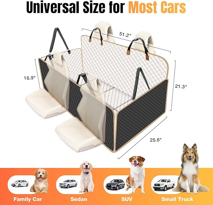 Dog Car Seat Cover for Back Seat