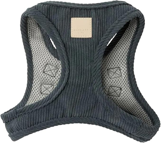 FuzzYard Life Corduroy Step in Dog Harness | Size XL | Stylish Premium Corduroy Design in Slate Grey Perfect for Everyday Walks