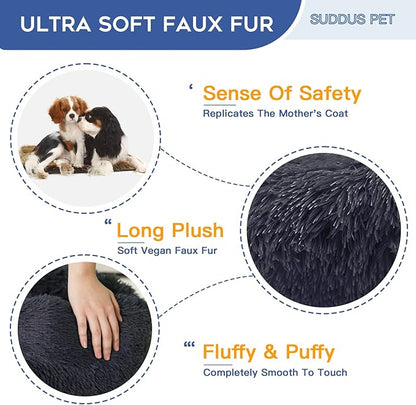 suddus Calming Dog Bed with Blanket Attached