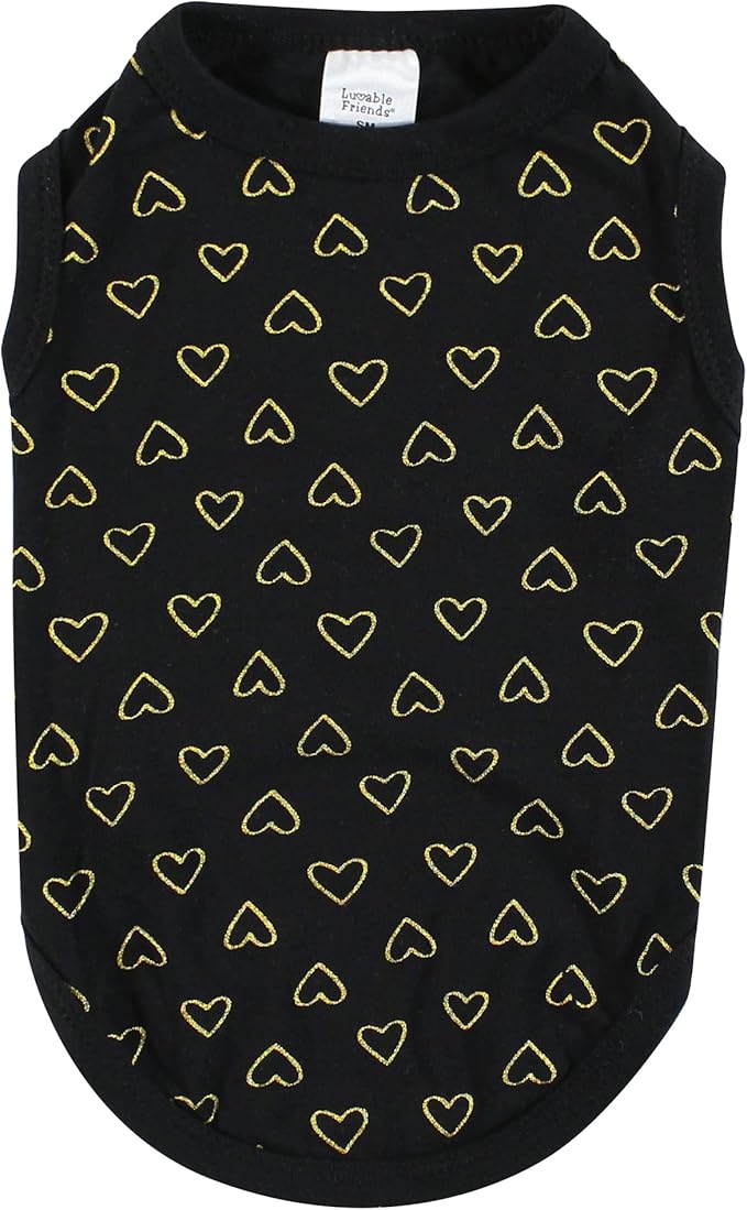 Luvable Friends Dog Pet Dog and Cats Cotton T-Shirts 2pk