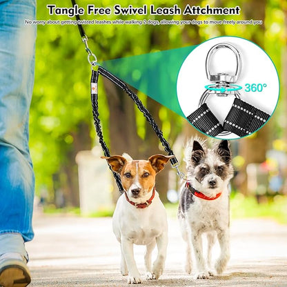 2 Dog Leash 360° Swivel 2 Dogs