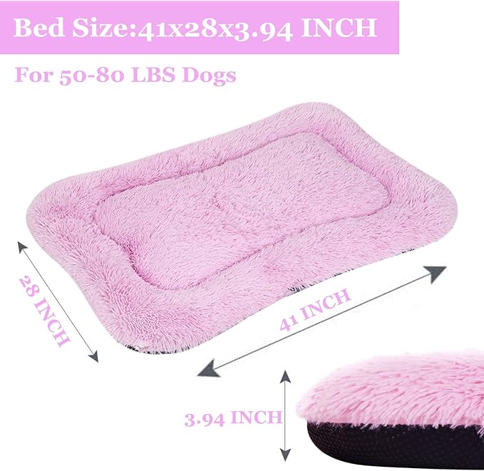 Coohom Deluxe Plush Dog Bed Pet Cushion Crate Mat